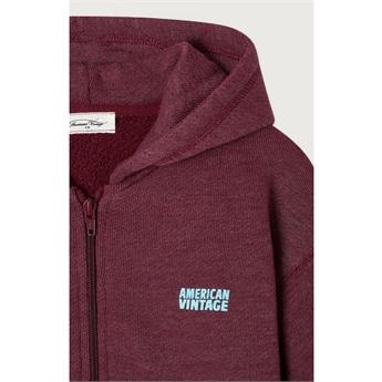Doven Zipped Hoodie - Bordeaux Surt