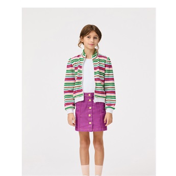 Malika Zipped Sweatshirt - Exotic Stripe