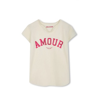 Amour V-Neck T-Shirt Creme