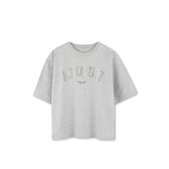 Amour Rhinestone T-Shirt Grey