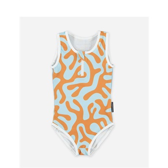 Coral Reef Blue Swimsuit UPF50+