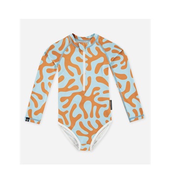 Coral Reef Blue LS Suit UPF50+