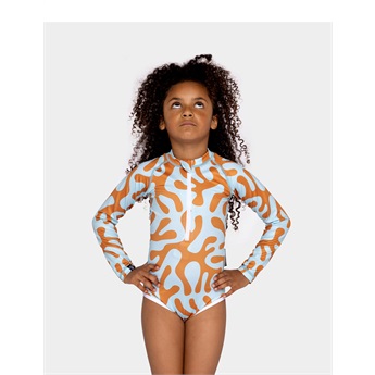 Coral Reef Blue LS Suit UPF50+