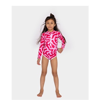 Coral Reef Pink LS Suit UPF50+
