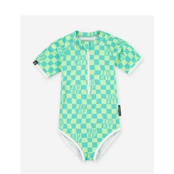 Checkered Surf SS Suit UPF50+