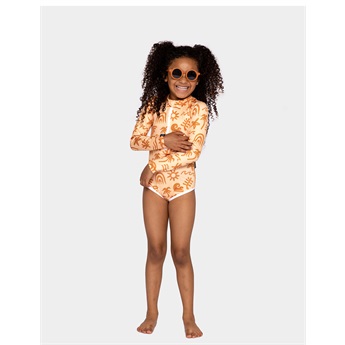 Tropical Vibes Apricot LS Suit UPF50+