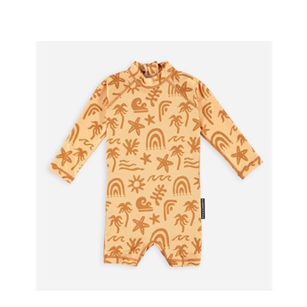 Baby Tropical Apricot LS Suit UPF50+