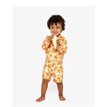 Baby Tropical Apricot LS Suit UPF50+