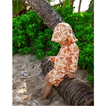 Baby Tropical Vibes Apricot Hat UPF50+