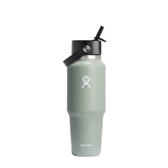 Wide Flex Straw Travel Bottle 946ml - AGAVE