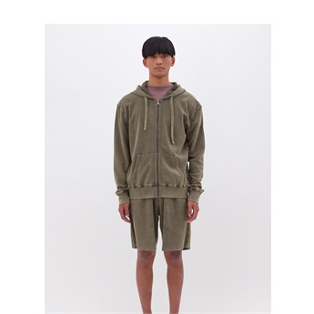 Waffle Full Zip Men - Vintage Khaki