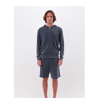 Classic Slub Full Zip Men - Vintage Blue