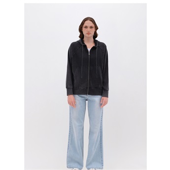 Raglan Fullzip Hoodie Women - Vintage Black
