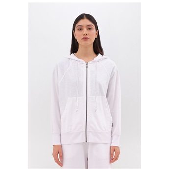 Raglan Fullzip Hoodie Women - White
