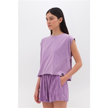 Boxy T-Shirt Women - Vintage Purple