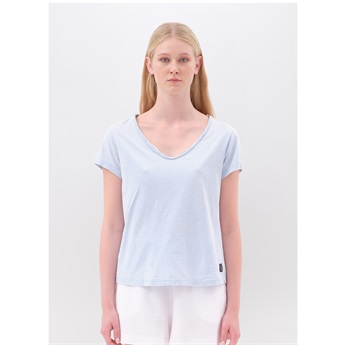 V-Neck T-Shirt Women - Vintage Sky