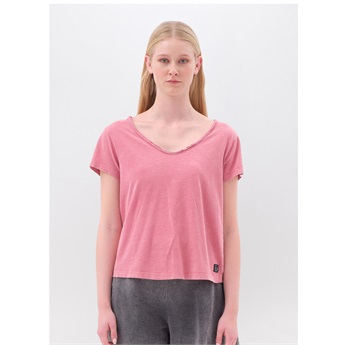 V-Neck T-Shirt Women - Vintage Pomegranate