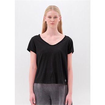 V-Neck T-Shirt Women - Black