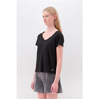 V-Neck T-Shirt Women - Black