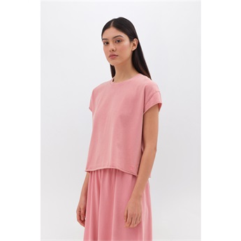 Raw Edges T-Shirt Women - Vintage Pomegranate
