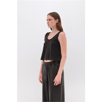 Terry Towel Top Women - Vintage Black