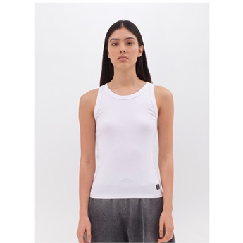 Rib Tank Top Women - White