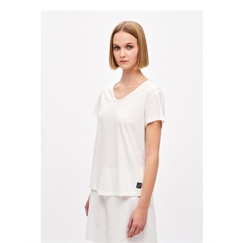 V-Neck T-Shirt Women - White