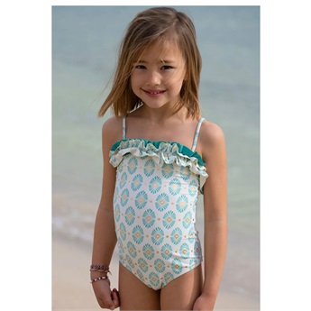 Pondichery Swimsuit Off White/Jade