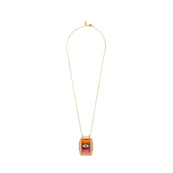 Necklace -  Pink Rainbow Eye Boheme