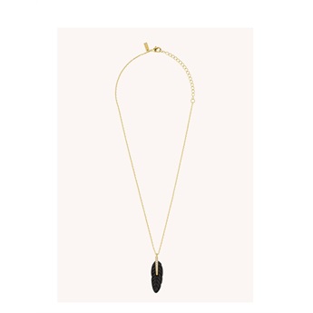 Necklace -  Black Plume
