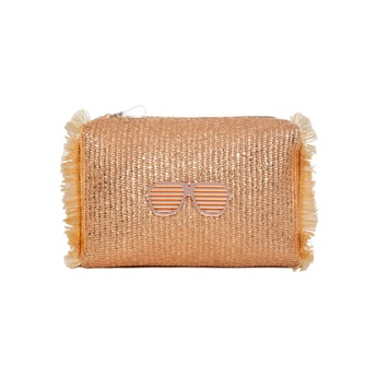 Melissa Beauty Bag - Rosegold Raffia Sunglasses