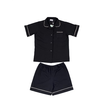 Preppy Summer Pyjama Set - Black