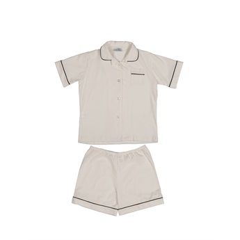 Preppy Summer Pyjama Set - White