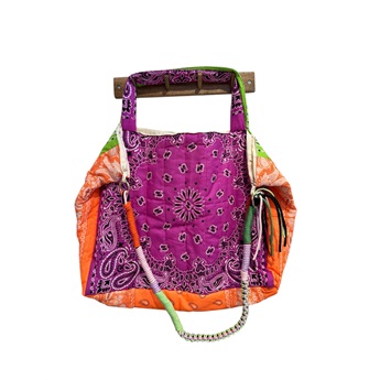 Patchwork Bag - Purple/Orange