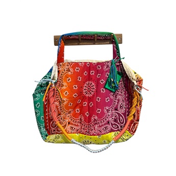Patchwork Bag - Aqua/Blue