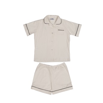 Women Preppy Summer Pyjama Set - White