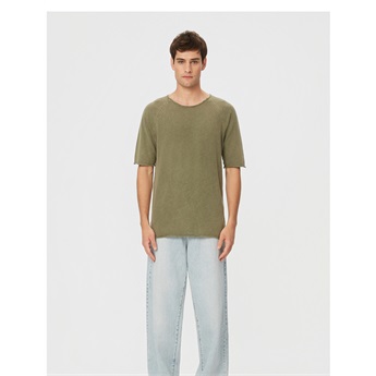 Raglan Slub T-Shirt Men - Vintage Khaki