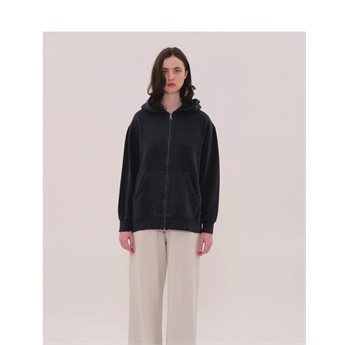 Oversized Fullzip Destroys Women - Vintage Blue