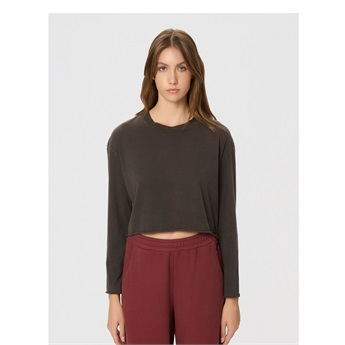 Crop Boxy Longsleeve Women - Vintage Black