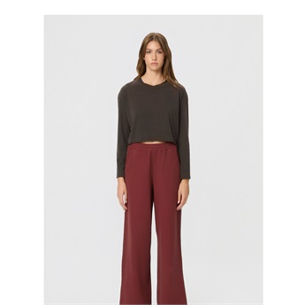 Crop Boxy Longsleeve Women - Vintage Black