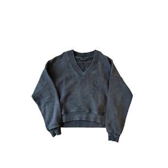 Relaxed V-Neck Crewneck Women - Vintage Black