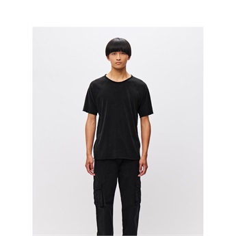 Raglan Slub T-Shirt Men - Black