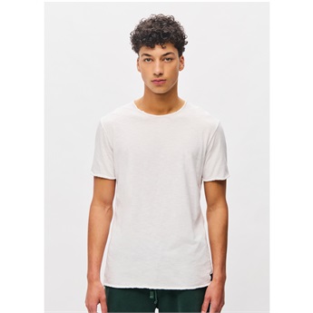 Roundneck Detailed T-Shirt Men - White