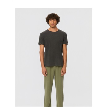 Roundneck Detailed T-Shirt Men - Vintage Black