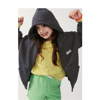 Doven Zipped Hoodie - Overdyed Carbon