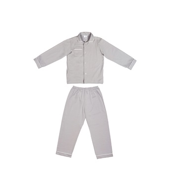 Preppy Pyjama Set - Light Grey
