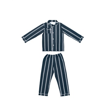 Preppy Pyjama Set - Striped Navy