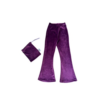 Velvet Bell Bottom - Magenta Purple