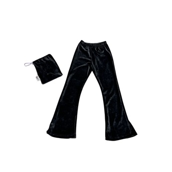 Velvet Bell Bottom - Charcoal Grey