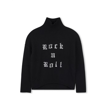 Rock N Roll Turtleneck Sweater - Black